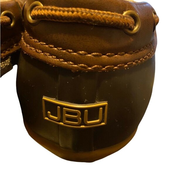 #3755 JBU GWEN WOMEN'S 8M TAN & BROWN LOW DUCK SHOES RAIN WEATHER READY - Picture 8 of 10